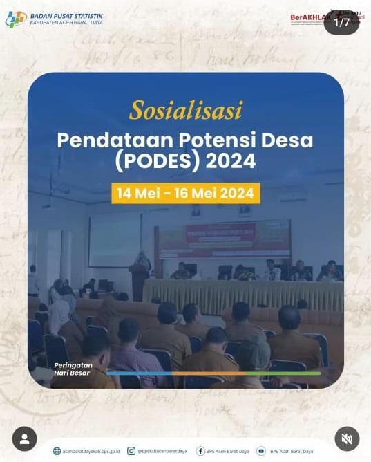 Sosialisasi Pendataan Potensi Desa (PODES) 2024